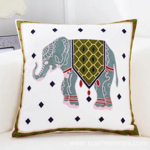 A Pillow Embroidered With Elephant Cushion